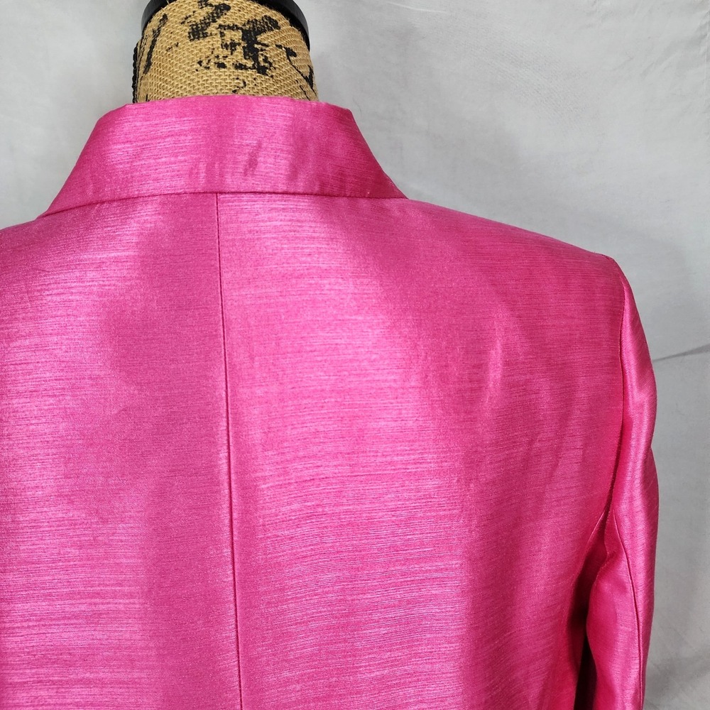 LE‎ SUIT Essentials Size 18 Shimmering Pink Barbiecore Special Occasion Blazer - Picture 9 of 13